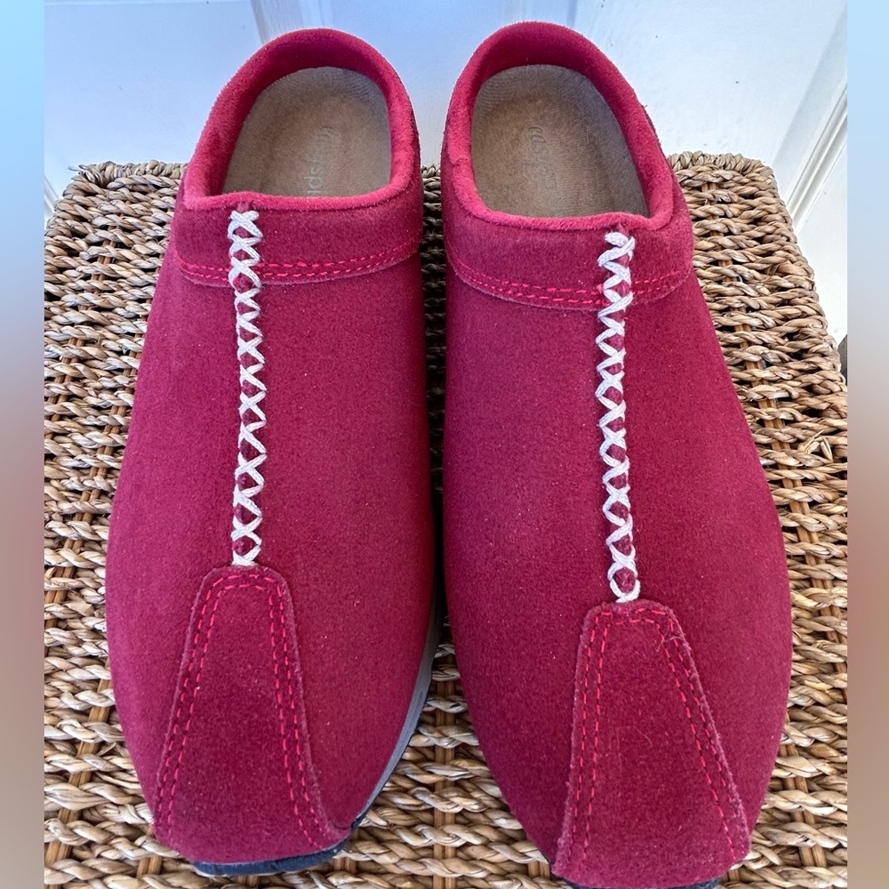 Easy Spirit Women’s Amaya Comfort Clog Slip On‎ Cranberry Size 8M